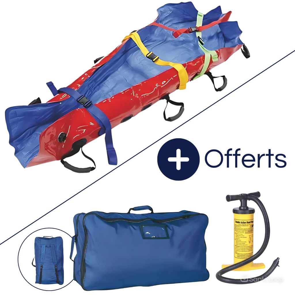 Matelas à dépression + sac de rangement + pompe